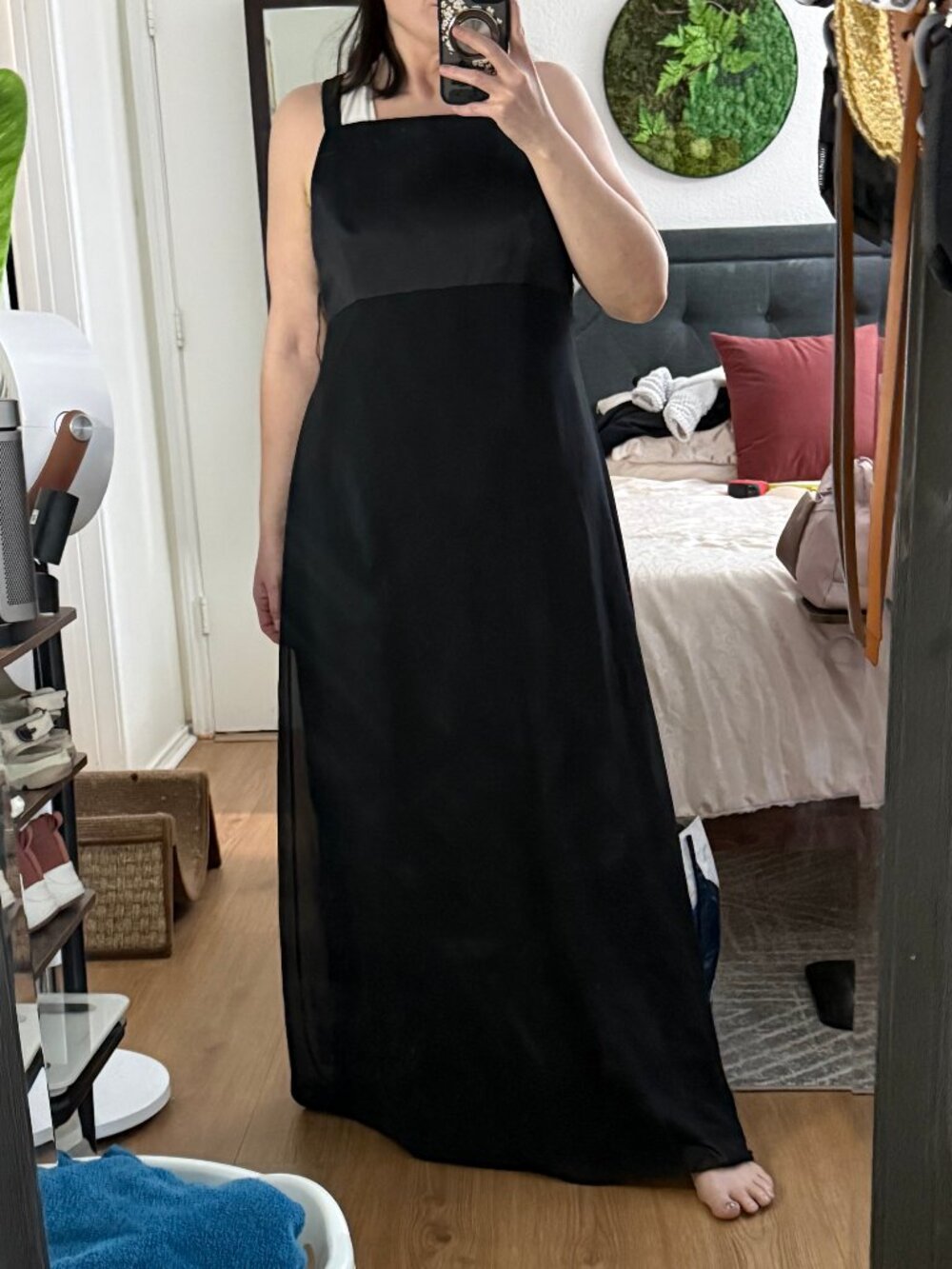 CLASSY Papell Boutique Evening Black Formal Gown — Size 16